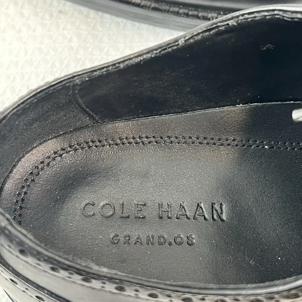 Cole Haan Grand.ØS Wingtip Oxford Dress Shoes Black Leather Men’s 10M